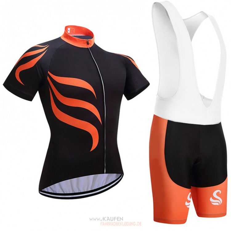 Snovaky Kurzarmtrikot 2018 Und Kurze Tragerhose Shwarz Und orange