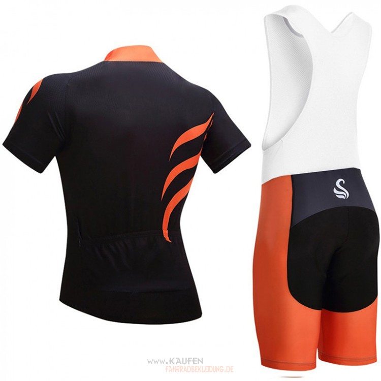 Snovaky Kurzarmtrikot 2018 Und  Kurze Tragerhose Shwarz Und orange