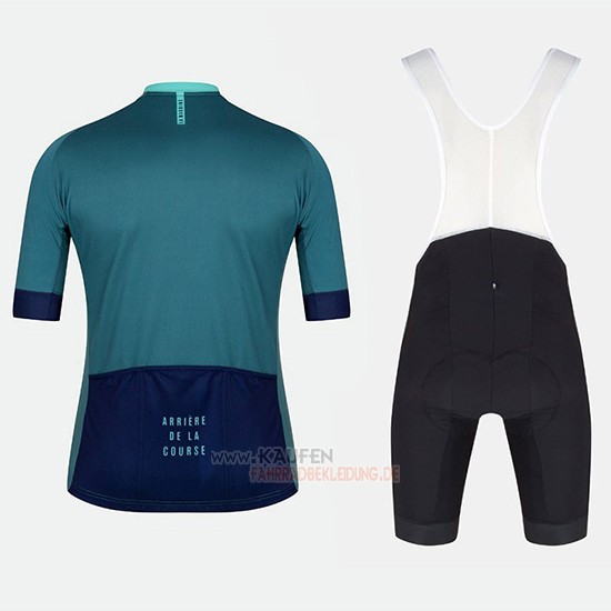 Tete De La Course Kurzarmtrikot 2018 und Kurze Tragerhose Grun Blau