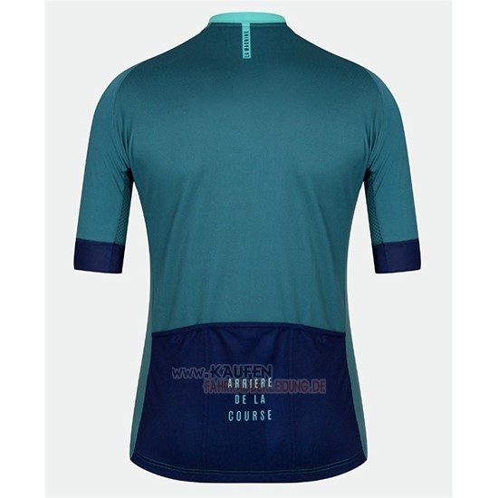 Tete De La Course Kurzarmtrikot 2018 und Kurze Tragerhose Grun Blau