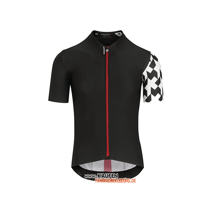 2021 Assos Kurzarmtrikot und Kurze Tragerhose Shwarz Wei Rot
