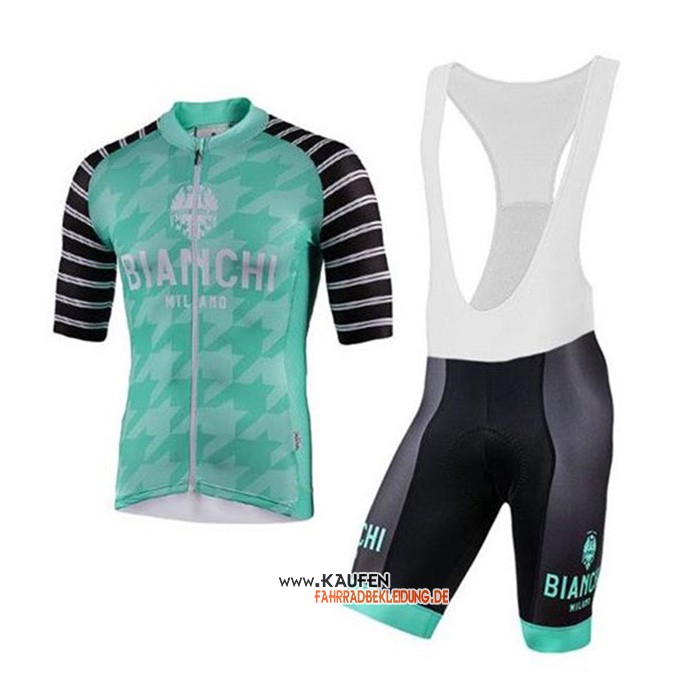 Bianchi Kurzarmtrikot 2020 und Kurze Tragerhose Blau Shwarz