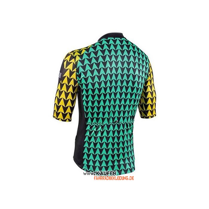 Bianchi Kurzarmtrikot 2020 und Kurze Tragerhose Shwarz Blau Gelb