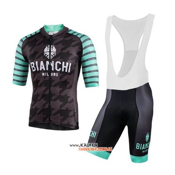 Bianchi Kurzarmtrikot 2020 und Kurze Tragerhose Shwarz Grun Wei