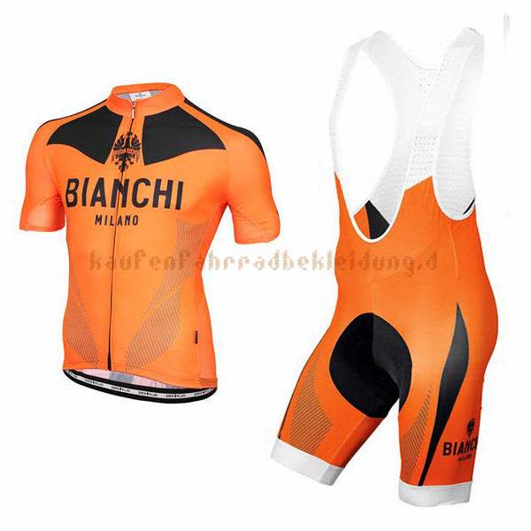 Bianchi Kurzarmtrikot 2017 Und Kurze Tragerhose orange