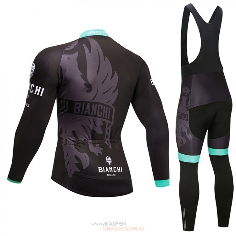 Bianchi Langarmtrikot 2018 Und  Lange Tragerhose Shwarz Und blau