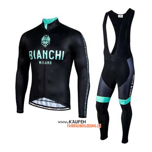 Bianchi Langarmtrikot 2020 und Lange Tragerhose Shwarz Grun