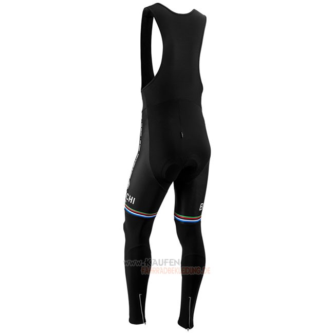 Bianchi Milano Nalles Langarmtrikot 2018 und Lange Tragerhose Hellblau Shwarz