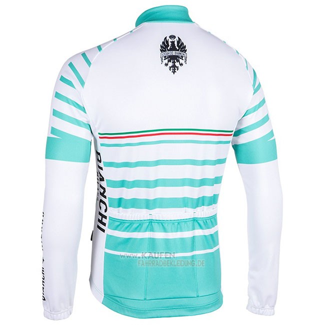 Bianchi Milano Nalles Langarmtrikot 2018 und Lange Tragerhose Hellblau Wei