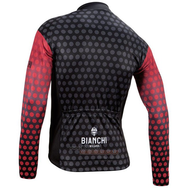 Bianchi Milano Petroso Langarmtrikot 2018 und Lange Tragerhose Shwarz Rot