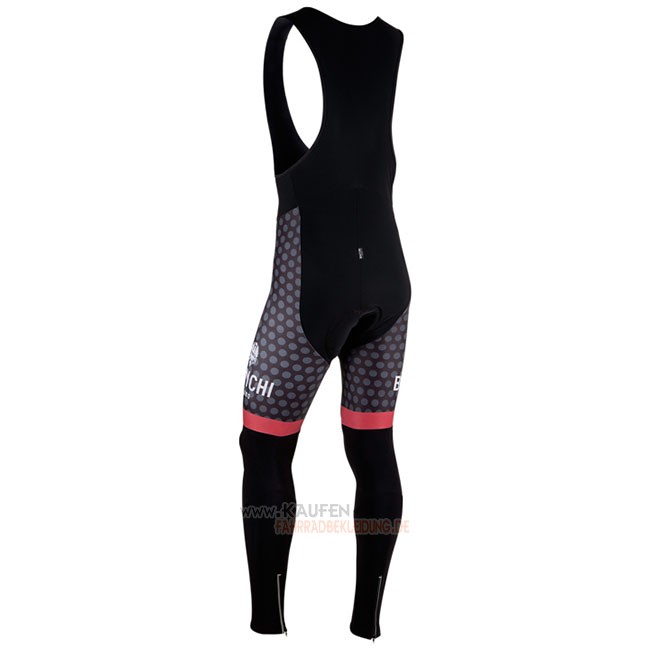 Bianchi Milano Petroso Langarmtrikot 2018 und Lange Tragerhose Shwarz Rot