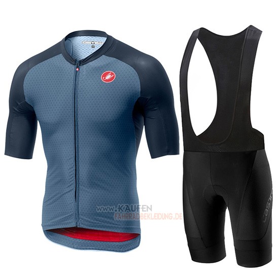 Castelli Aero Race Kurzarmtrikot 2019 und Kurze Tragerhose Blau Rot