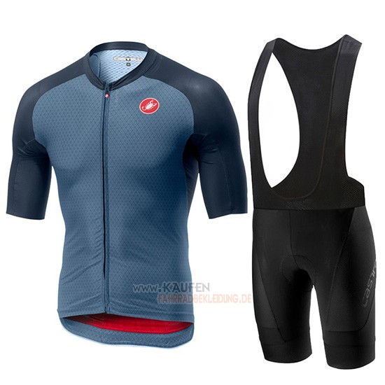 Castelli Aero Race Kurzarmtrikot 2019 und Kurze Tragerhose Blau Rot