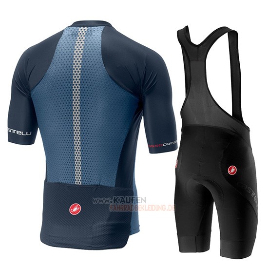 Castelli Aero Race Kurzarmtrikot 2019 und Kurze Tragerhose Blau Rot