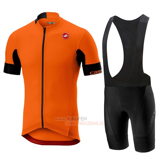 Castelli Aero Race Kurzarmtrikot 2019 und Kurze Tragerhose Orange