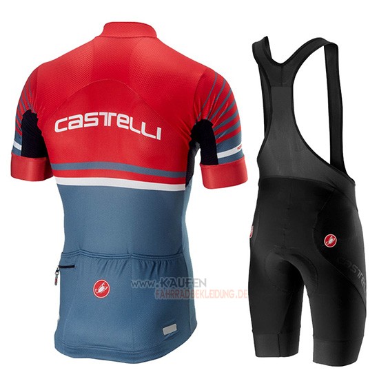 Castelli Free AR 4.1 Kurzarmtrikot 2019 und Kurze Tragerhose Rot Grau