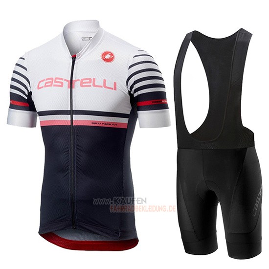 Castelli Free AR 4.1 Kurzarmtrikot 2019 und Kurze Tragerhose Wei Shwarz