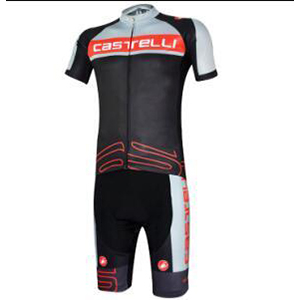Castelli Kurzarmtrikot 2017 und Kurze Tragerhose grau und shwarz