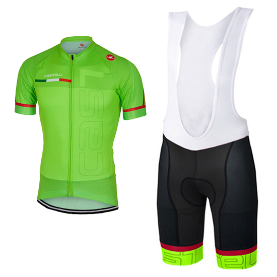 Castelli Kurzarmtrikot 2017 und Kurze Tragerhose grun