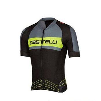 Castelli Kurzarmtrikot 2017 und Kurze Tragerhose grun und shwarz