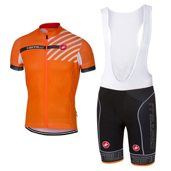 Castelli Kurzarmtrikot 2017 und Kurze Tragerhose orange