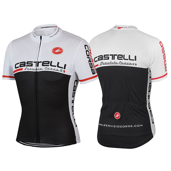 Castelli Kurzarmtrikot 2017 und Kurze Tragerhose shwarz und Wei