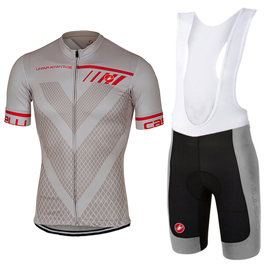 Castelli Kurzarmtrikot 2017 und Kurze Tragerhose silber