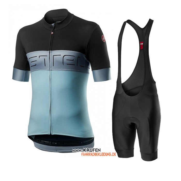 Castelli Kurzarmtrikot 2020 und Kurze Tragerhose Blau(1)