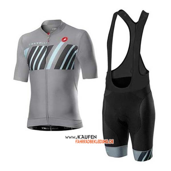 Castelli Kurzarmtrikot 2020 und Kurze Tragerhose Grau Shwarz