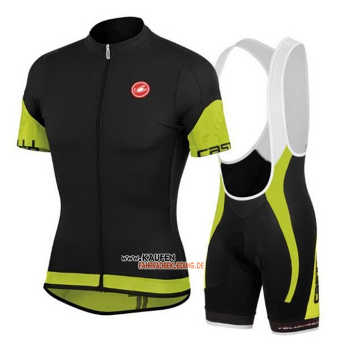 Castelli Kurzarmtrikot 2020 und Kurze Tragerhose Shwarz Grun Rot