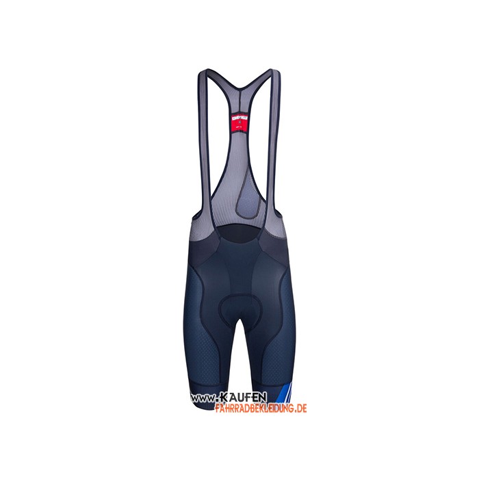 2021 Castelli Kurzarmtrikot und Kurze Tragerhose Blau Shwarz Wei