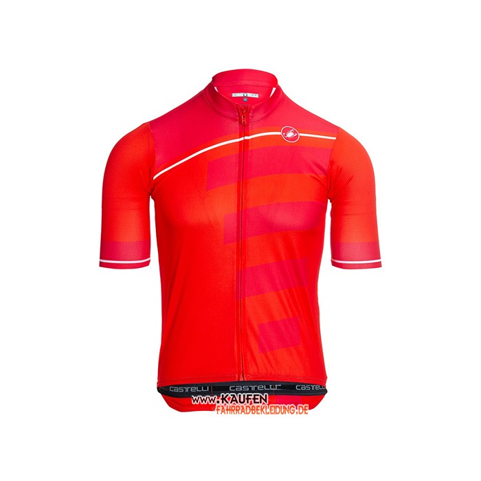 2021 Castelli Kurzarmtrikot und Kurze Tragerhose Hell Rosa Rot