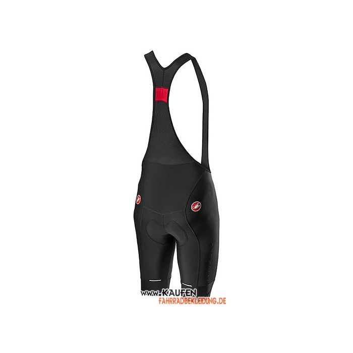 2021 Castelli Kurzarmtrikot und Kurze Tragerhose Rot Dunkel Blau