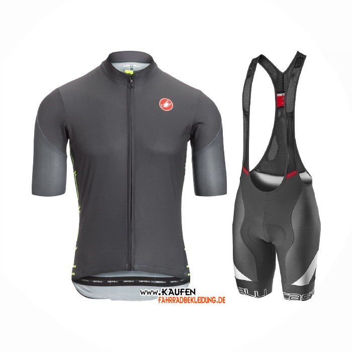 2021 Castelli Kurzarmtrikot und Kurze Tragerhose Shwarz