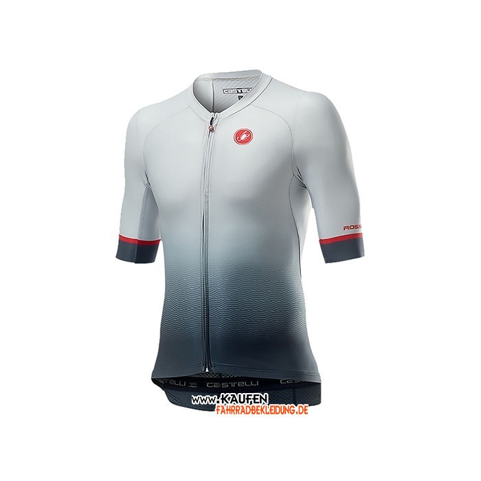 2021 Castelli Kurzarmtrikot und Kurze Tragerhose Shwarz Grau Wei