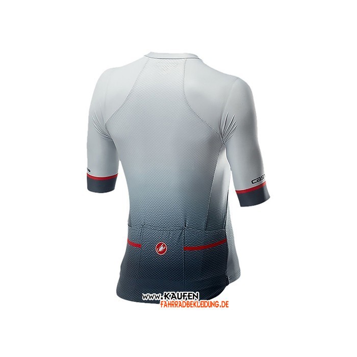 2021 Castelli Kurzarmtrikot und Kurze Tragerhose Shwarz Grau Wei