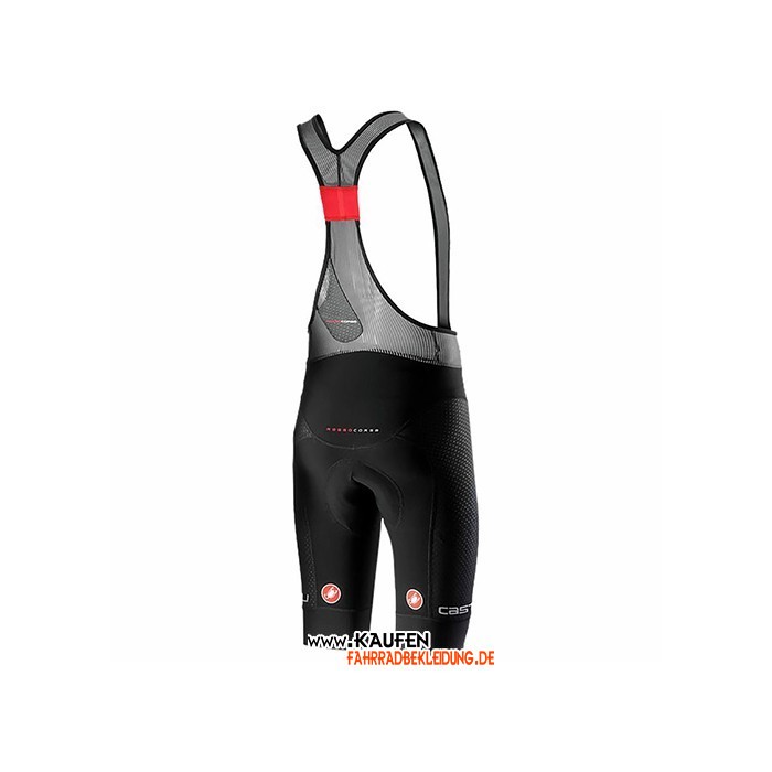 2021 Castelli Kurzarmtrikot und Kurze Tragerhose Shwarz Grau Wei
