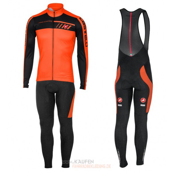 Castelli Langarmtrikot 2017 Und Lange Tragerhose Orange Und Shwarz