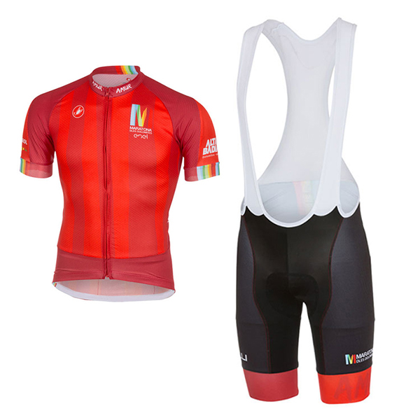 Castelli Maratone Kurzarmtrikot 2017 Und Kurze Tragerhose rot