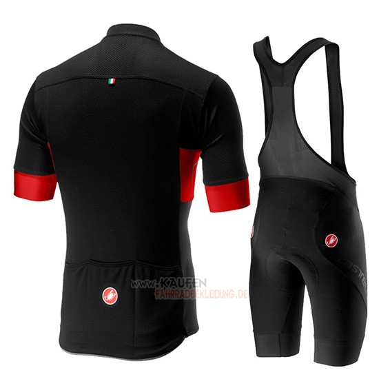 Castelli Prologo 6 Kurzarmtrikot 2019 und Kurze Tragerhose Shwarz Rot