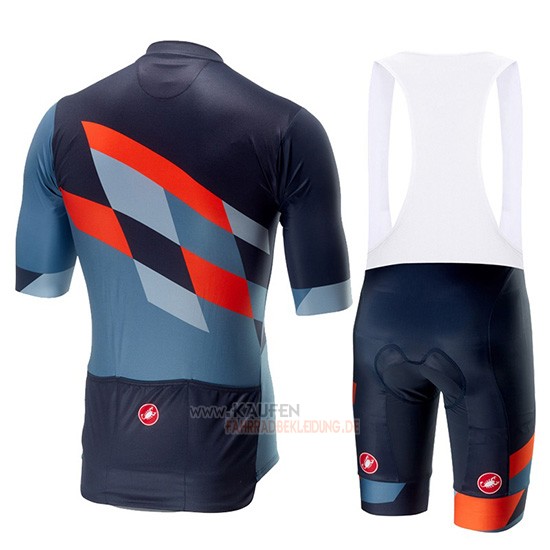 Castelli Tabula Rasa Kurzarmtrikot 2019 und Kurze Tragerhose Blau Orange