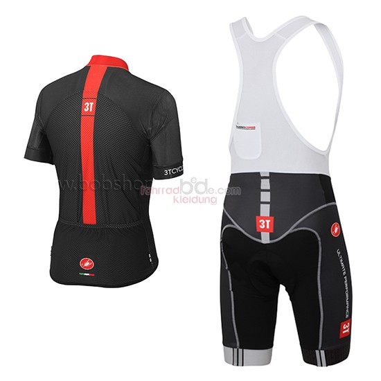 Castelli 3T Kurzarmtrikot 2015 Und Kurze Tragerhose Shwarz Und Rot 