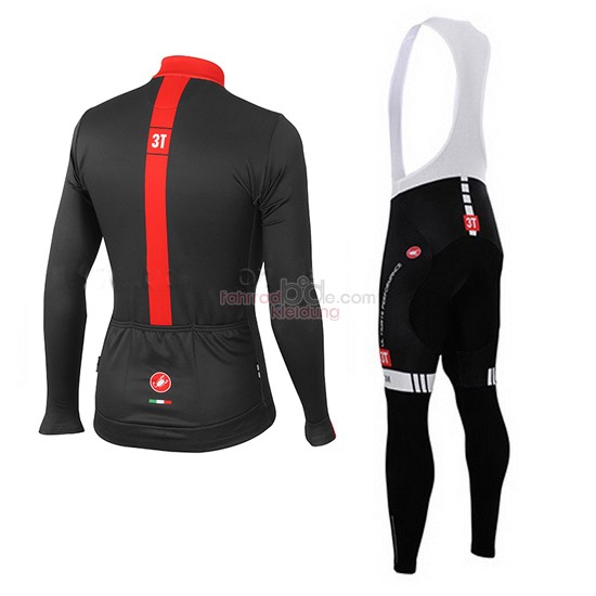 Castelli 3T Langarmtrikot 2015 Und Lange Tragerhose Shwarz Und Rot 