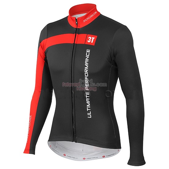 Castelli 3T Langarmtrikot 2015 Und Lange Tragerhose Shwarz Und Rot 