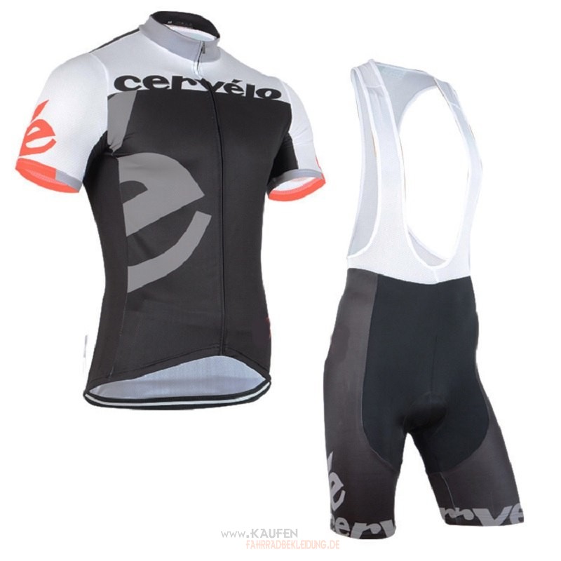 Cervelo Kurzarmtrikot 2018 und Kurze Tragerhose Grau Shwarz