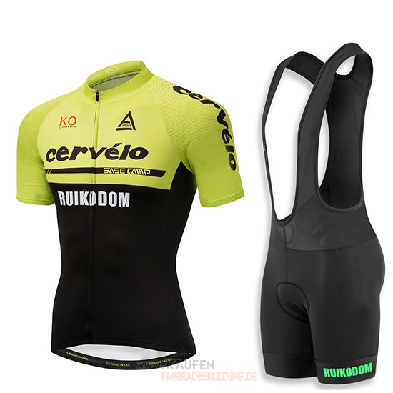 Cervelo Kurzarmtrikot 2018 Und Kurze Tragerhose Grun Und shwarz