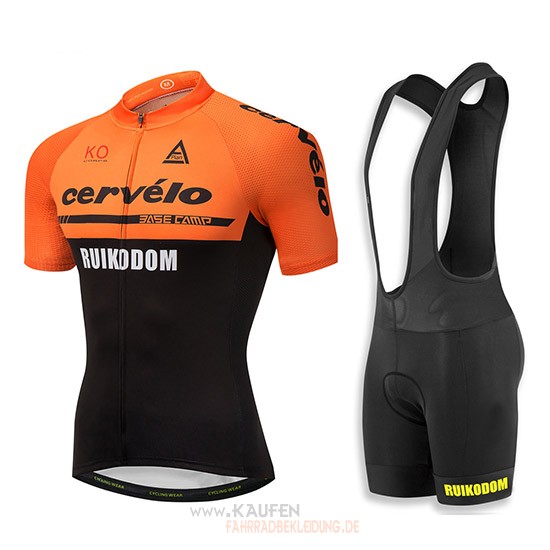 Cervelo Kurzarmtrikot 2018 Und Kurze Tragerhose Orange Und shwarz