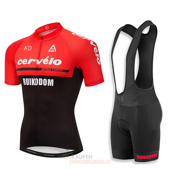 Cervelo Kurzarmtrikot 2018 Und Kurze Tragerhose Rot Und shwarz