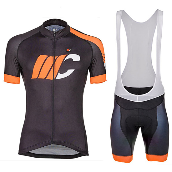 Cipollini Easy Kurzarmtrikot 2018 und Kurze Tragerhose Shwarz Und orange