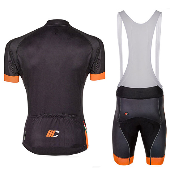 Cipollini Easy Kurzarmtrikot 2018 und Kurze Tragerhose Shwarz Und orange